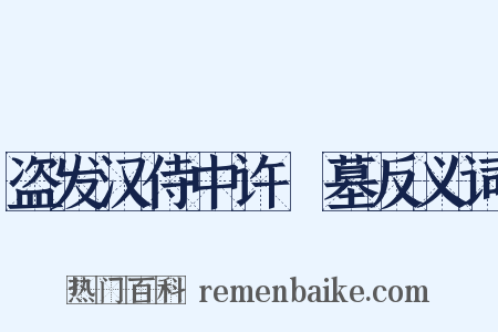 盗发汉侍中许彧墓反义词是什么意思的图片